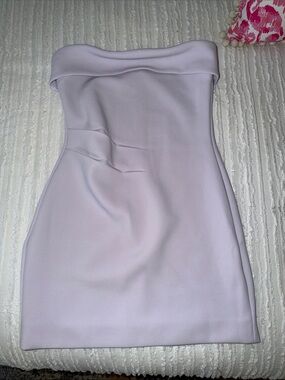 Aritzia Strapless Lilac Mini Dress